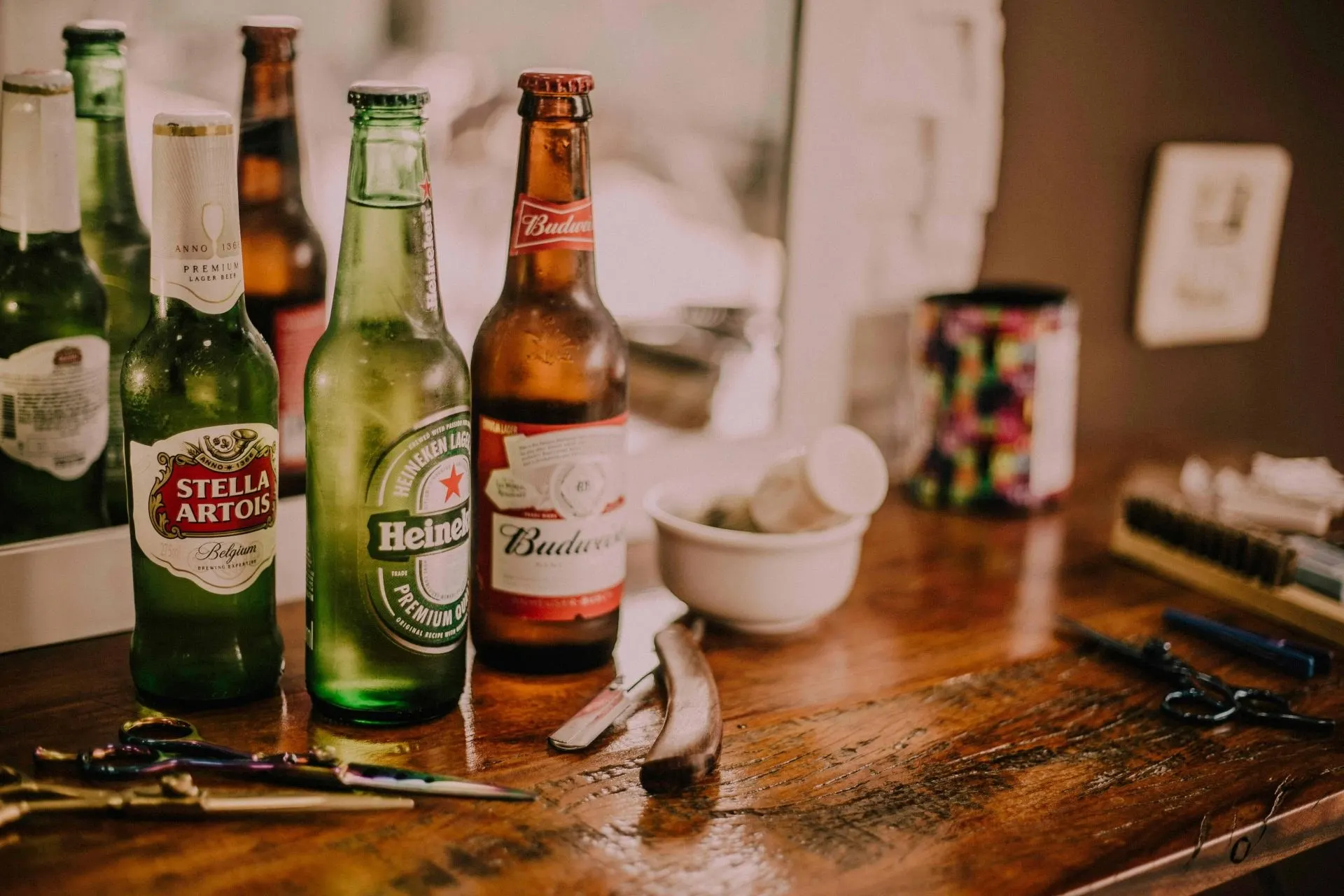 Bottled drinks ready to serve to clients - PC Licensing Consultancy salon licences