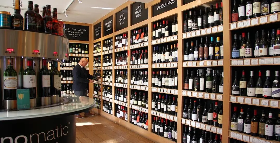 Peter Conisbee of PC Licensing Consultancy visiting a licensed wine shop